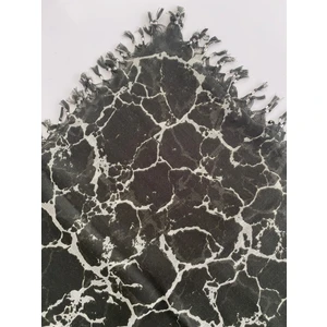 Püsküllü Mermer Desen Tülbent Yazma