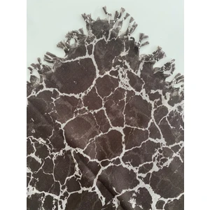 Püsküllü Mermer Desen Tülbent Yazma