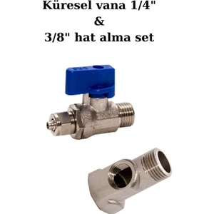 Su Arıtma Cihazı Küresel Vana ve 3/8 Hat Alma Aparatı