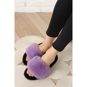 Tüylü Şık Esnek Ev Terliği