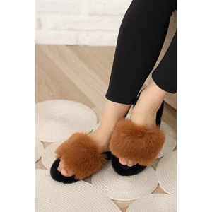 Tüylü Şık Esnek Ev Terliği