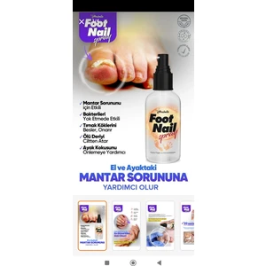 Foot Nail Sprey, Koku, Mantar, Ayak ve Tırnak Bakım Spreyi 50 ml