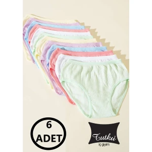 Kız Çocuk Pandora Bato - Slip - Külot - 6 Adet - Çok Renkli