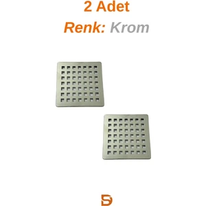 2 Adet Paslanmaz Çelik Yer Süzgeci Izgarası 10X10 Uyumlu