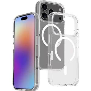 iPhone 17 Pro Kılıf Kablosuz Şarj Özellikli Şeffaf Sert Pc Embos Kapak