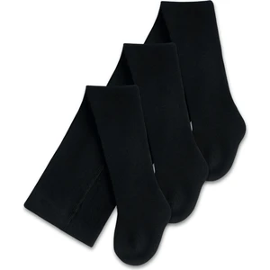 Kız Erkek Unisex Bebek Çocuk Siyah Külotlu Çorap 3lü Set