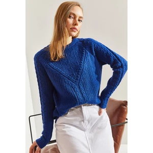 Kadın Desenli Triko Kazak