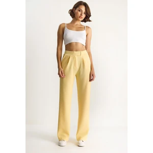 Kadın Beli Cırtlı Rahat Palazzo Pantolon