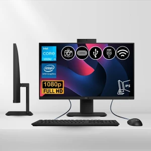 V440VAK-I38256B0D Atl1 I3-1315U 8gb Ddr5 512GB Nvme SSD 23.8" IPS Fhd Fdos Siyah All In One Bilgisayar