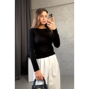 Kadın Kayık Yaka Uzun Kol Tshirt