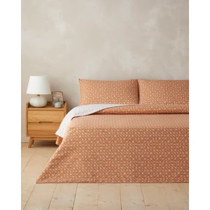 Trio Shape Kolay Ütülenir Çift Kişilik Nevresim Takımı 200X220 cm Turuncu