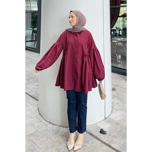 Lopez Balon Kol Tunik Bordo