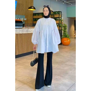 Lopez Balon Kol Tunik Beyaz