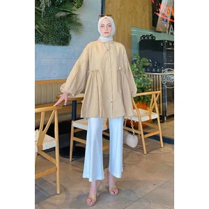 Lopez Balon Kol Tunik Sütlü Kahve