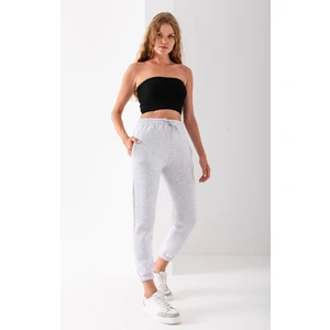 Paçası Lastikli Eşofman Altı Karmelanj Kışlık 3 iplik Şardonlu Reguar Fit - 2529-9016-9017