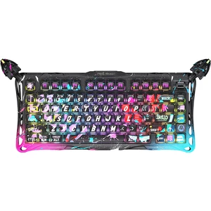 Mercury V75 Pro He Hall Effect Manyetik Switch Gaming Klavye, Hot-Swappable, Rapid Trigger, 8000Hz, 0.125MS Ultra Düşük Gecikme, Kablolu, Rgb Işıklı, Ingilizce Q, Neon Graffiti