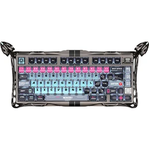 Mercury V75 Pro He Hall Effect Manyetik Switch Gaming Klavye, Hot-Swappable, Rapid Trigger, 8000Hz, 0.125MS Ultra Düşük Gecikme, Kablolu, Rgb Işıklı, Ingilizce Q, Cyberpunk