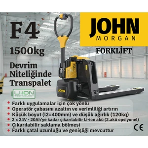 F4 Transpalet 1500KG Lityum Akülü
