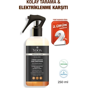 Kolajen ve Keratin İçeren Besleyici Onarıcı Isı & Elektriklenme Karşıtı Vegan Saç Bakım Spreyi 250ml