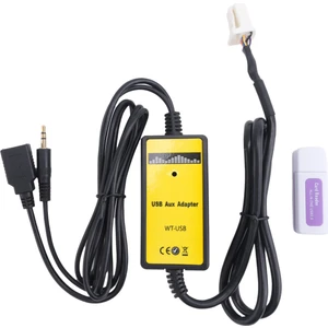 6 + 6pin Araba Radyosu Dijital USB Mp3 Arayüzü CD Değiştirici Adaptörü Toyota Lexus Corolla Serisi Için Girişte 3.5 mm Aux ile (Yurt Dışından)