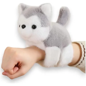 25 cm Slap Husky Gri Renk Peluş