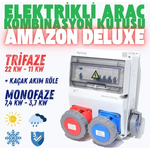 Amazon ''deluxe'' Elektrikli Araç Kombinasyon Kutusu, Tesla Blue Adaptöre Uyumlu