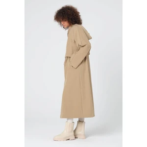 Kapüşonlu Bi Stretch Trençkot