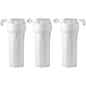 OverWater  Su Arıtma Cihazı 10’’ 3 ’lü Filtre Kabı ( Housing ) Çift O - Ringli  Seti HOUSİNG01003