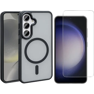 Samsung Galaxy S25 FE Kılıf M-safe Şarj Özellikli Mat Arka Yüzey Zore Sio Kapak + Nano Ekran Koruyucu