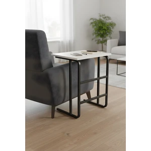 Metallica Concept Pür Metal Ayaklı Laptop Sehpası Kahvaltı Masası Çalışma Sehpası Çam