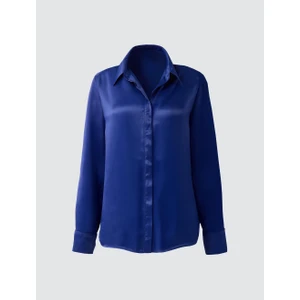 Jimmy Key Saks Rahat Kesim Uzun Kollu Saten Gömlek