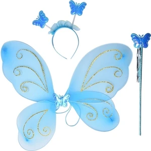 Alya Avm Kelebek Kanadı Tacı Asası Mavi Renk