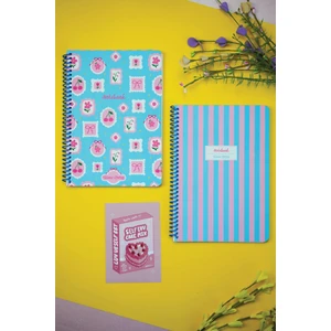 Victoria's Journals A5 Spiralli Okul Defteri 2’li Set – Çizgili,