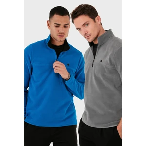 Slim Fit Anti-Pilling Tüylenme Yapmayan Bato Yaka Şardonlu 2'li Paket Polar Erkek POLAR 5906001S2