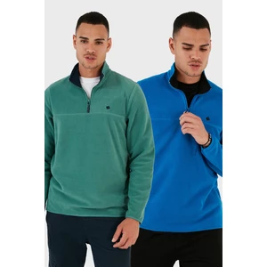 Slim Fit Anti-Pilling Tüylenme Yapmayan Bato Yaka Şardonlu 2'li Paket Polar Erkek POLAR 5906001S2