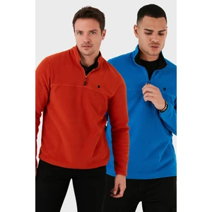 Slim Fit Anti-Pilling Tüylenme Yapmayan Bato Yaka Şardonlu 2'li Paket Polar Erkek POLAR 5906001S2