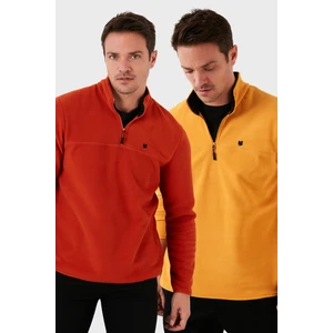 Slim Fit Anti-Pilling Tüylenme Yapmayan Bato Yaka Şardonlu 2'li Paket Polar Erkek POLAR 5906001S2