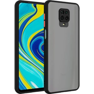 Xiaomi Redmi Note 9 Pro Kılıf Kamera Korumalı Mat Renkli Buzlu Hux Silikon Siyah