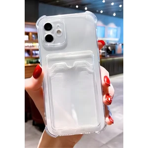 Apple iPhone 11 Kılıf Kamera Koruma ve Köşe Korumalı Kartlıklı Cüzdanlı Darbe Emici Kapak