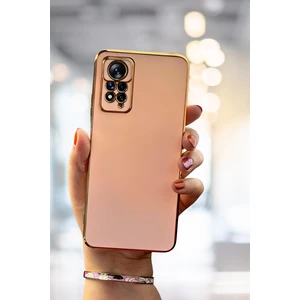 Xiaomi Redmi Note 11 Pro Kılıf Parlak Kenarlı Altın Işlemeli Kamera Korumalı Kapak