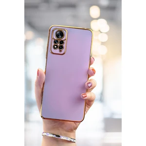 Xiaomi Redmi Note 11 Pro Kılıf Parlak Kenarlı Altın Işlemeli Kamera Korumalı Kapak