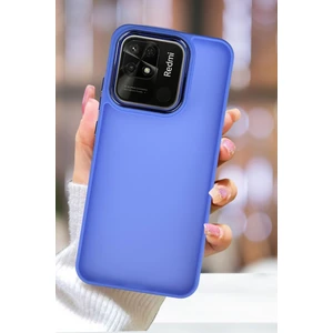 Xiaomi Redmi 9c Kılıf Metal Çerçeve Hassas Butonlu Renkli Buzlu Şeffaf Kapak