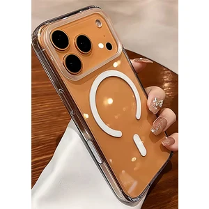 iPhone 17 Pro Max Magsafe Kılıf Wireless Kablosuz Şarj Destekli Kamera Korumalı Şeffaf Darbe Emici