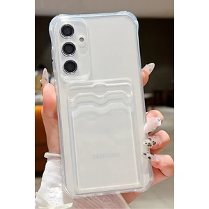 Samsung Galaxy S24 Plus Kılıf Kamera Koruma ve Köşe Korumalı Kartlıklı Cüzdanlı Darbe Emici Kapak