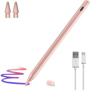 Apple iPad A16 Air 6/7/8/9/10/11/12. Nesil Avuç Içi Red Palm Rejection Tablet Kalemi Stylus Yazı Çizim 2 Uç