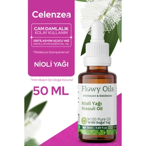 Flowy Oils Nioli Yağı Saf Sertifikalı %100 Doğal Bitkisel Uçucu Yağ Niaouli Essential Oil 50 ml