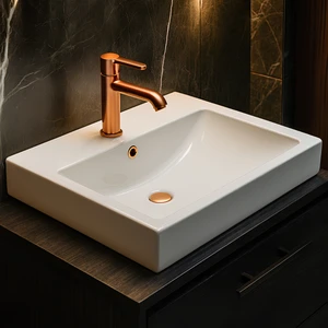 Aqua Beyaz Delikli Lavabo 60x46 Cm AQU.L.060