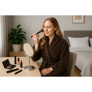 Unısex Yumuşak Dokulu Polar Sabahlık , Diz Üstü