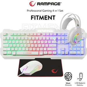 Fitment Gaming Set (Klavye Mouse Kulaklık Mousepad)