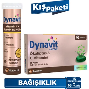 C Vit + D + Çinko 15 Efervesan & Herbal Pastil Ökaliptus + C Vitamini - Kış Paketi